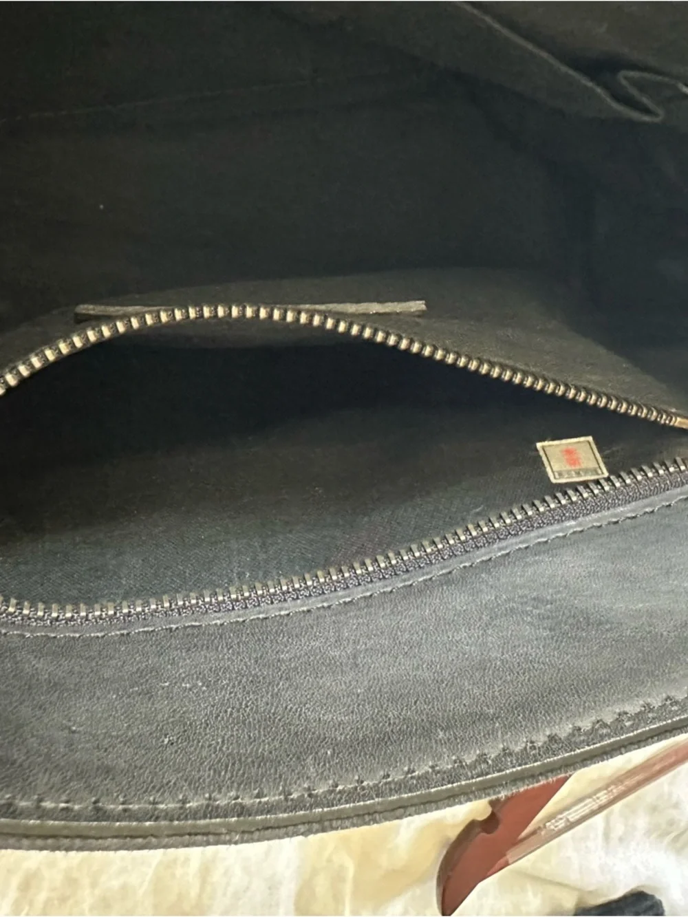 Black Dries Van Noten Canvas Tote Bag with Leather Handles - Picture 7 of 8